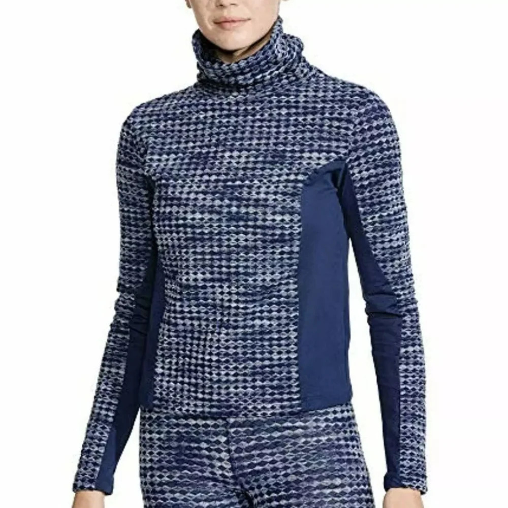 Nike Pro Hyperwarm Long Sleeve Turtleneck Navy / Dusty Blue Women's Large